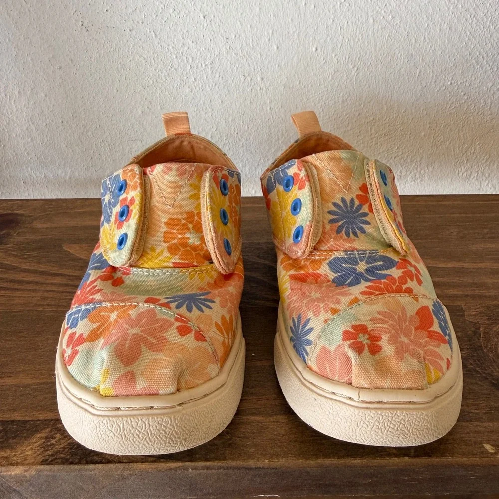 TOMS Alpargata Resident Floral Slip On Sneakers Little Kids Size 11 Canvas